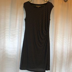 Black dress with white pattern